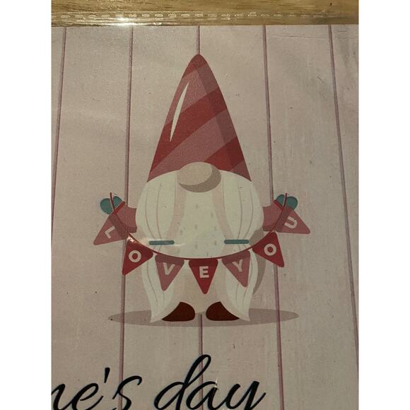 Happy Valentines Day Gnome Sign, Hanging Decor, Love, Pink Wall Art - Picture 2 of 9